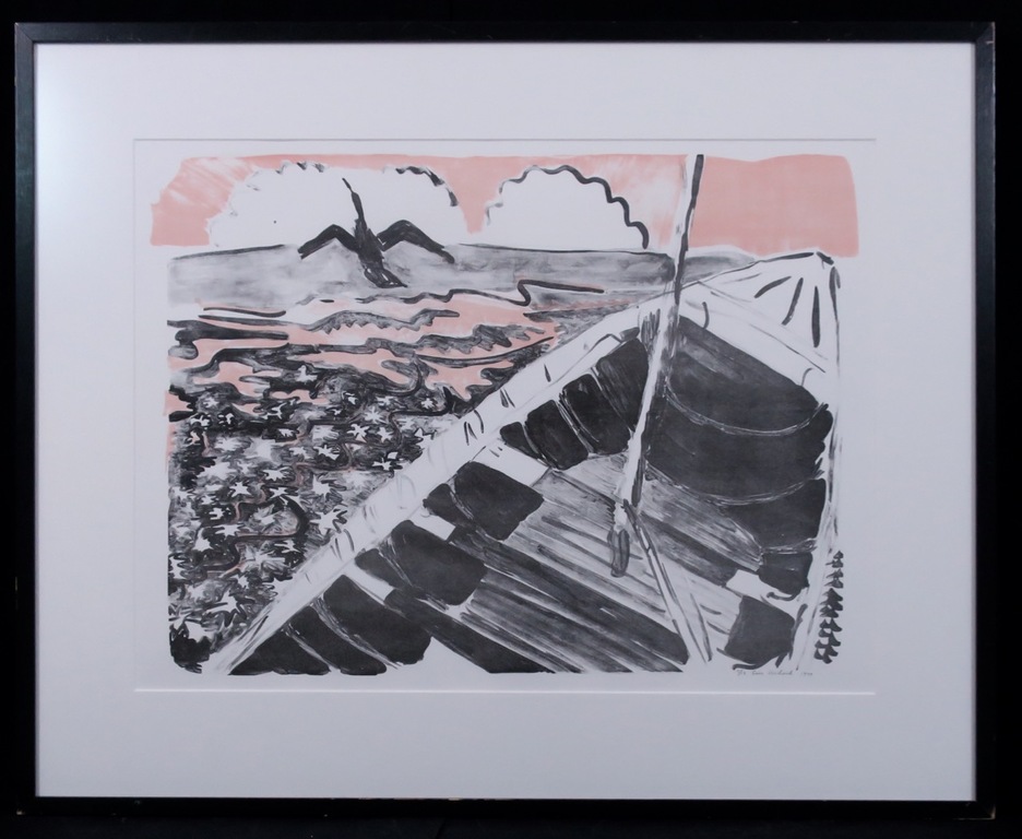 Emo Verkerk: Litho, Aalsgolver op raz.bol - Ingelijst verkocht voor € 150!