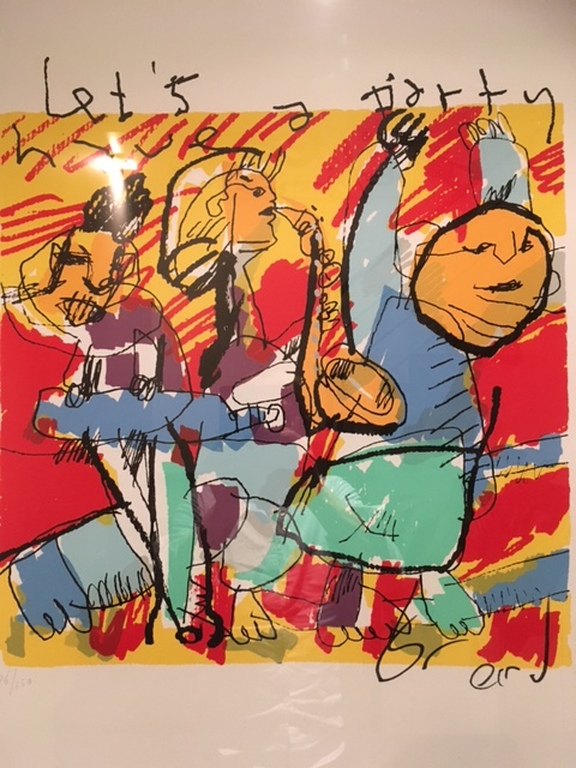 Herman Brood: Kleurenzeefdruk, Let's have a party  verkocht voor € 290!