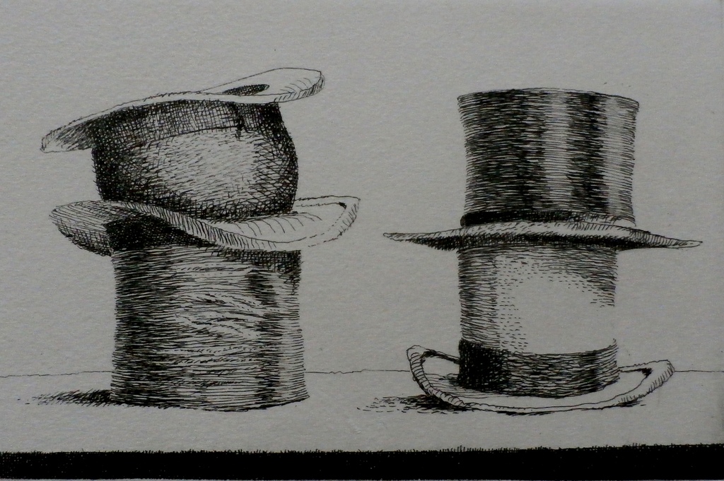 Herman Berserik - ets: 4 bolhoeden verkocht voor € 75!