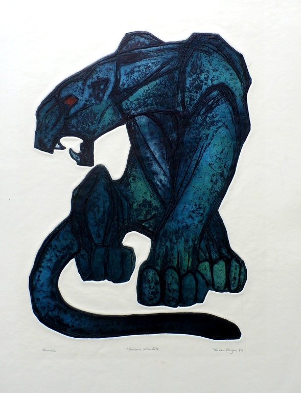  Ru van Rossem - relief ets/gravure: Panther - 1956 kopen? Bied vanaf 75!