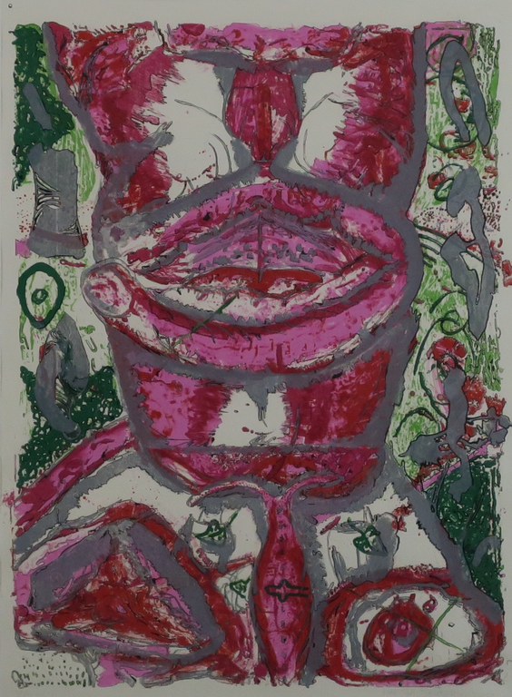 Martijn Beukers: Zeefdruk, Zonder titel - Ingelijst (groot) kopen? Bied vanaf 20!