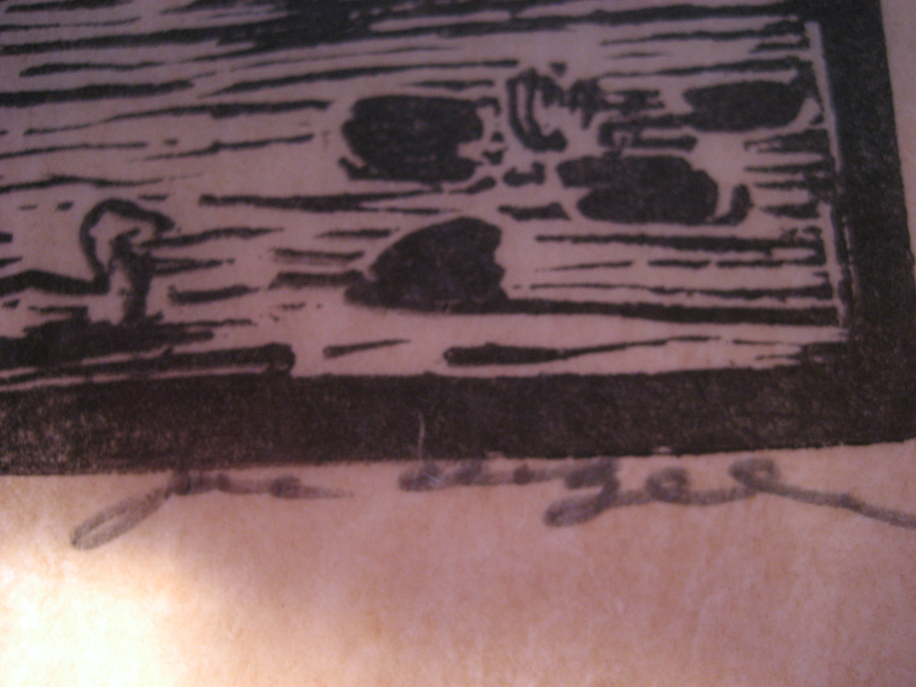  Jac. De Beer 3 Houtdrukken Flamingo's Op de Plas, en Giethoorn kopen? Bied vanaf 1!