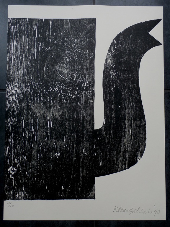 Klaas Gubbels - houtsnede - 1990 kopen? Bied vanaf 395!