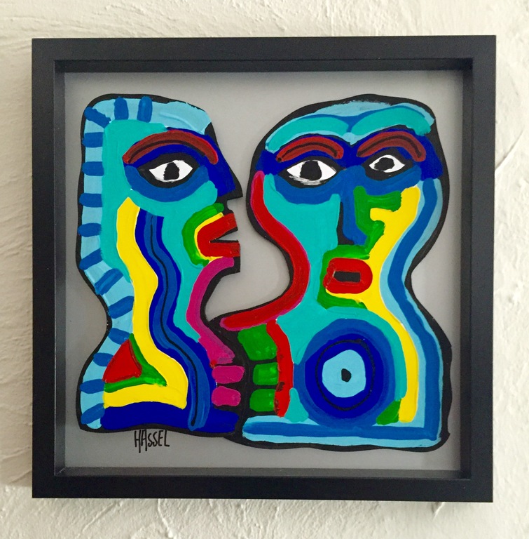 AD VAN HASSEL, 'Love' - schilderij: acrylverf op MDF (incl. lijst) kopen? Bied vanaf 1!