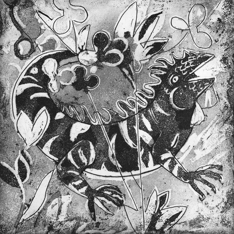 Jeanne Bieruma Oosting - Reptile - Zeldzame ets - gesigneerd - 1970 kopen? Bied vanaf 1!