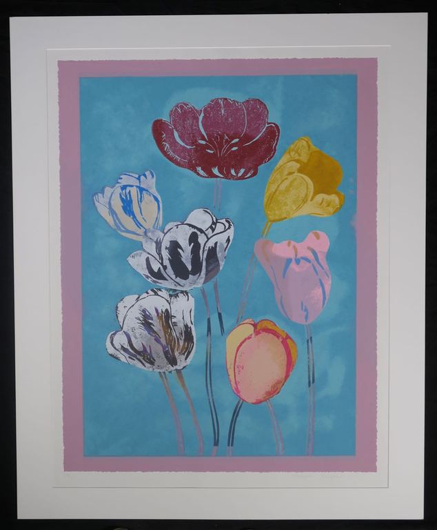 Marjan Jaspers: Zeefdruk, Tulpen II kopen? Bied vanaf 20!