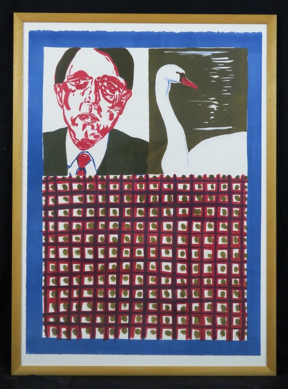 Jan van der Pol: Litho, Z.T. Nr. 1 - Ingelijst (groot) verkocht voor € 50!