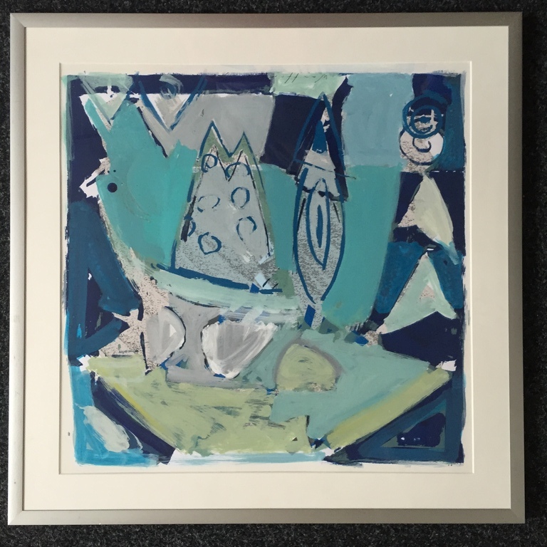 Piet Warffemius Acryl op papier 1986 verkocht voor € 120!