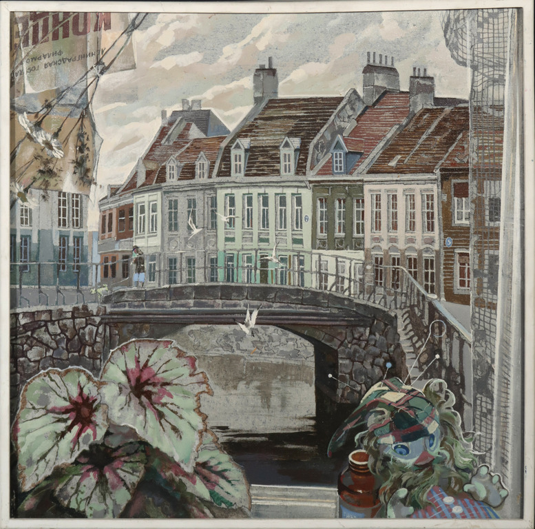 Onbekende kunstenaar: Acryl op doek, Zonder titel - Ingelijst kopen? Bied vanaf 1!