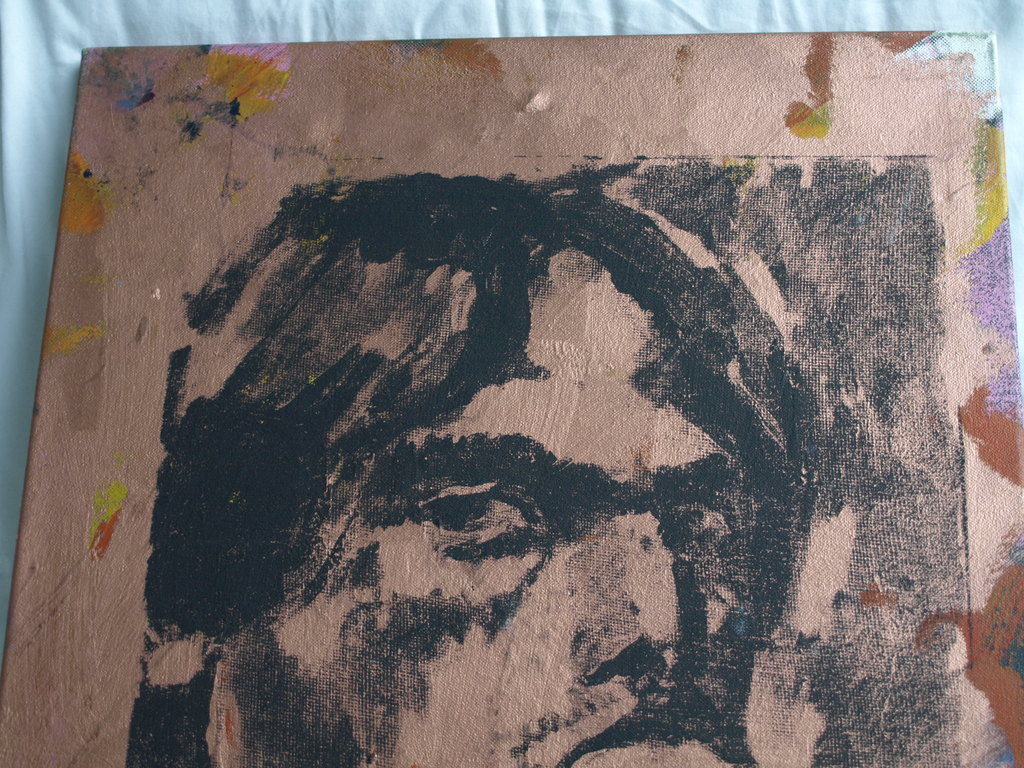 Jurriaan van Hall :  Acrylverf en monoprint – Zelfportret? – gesigneerd - 2003 kopen? Bied vanaf 1!