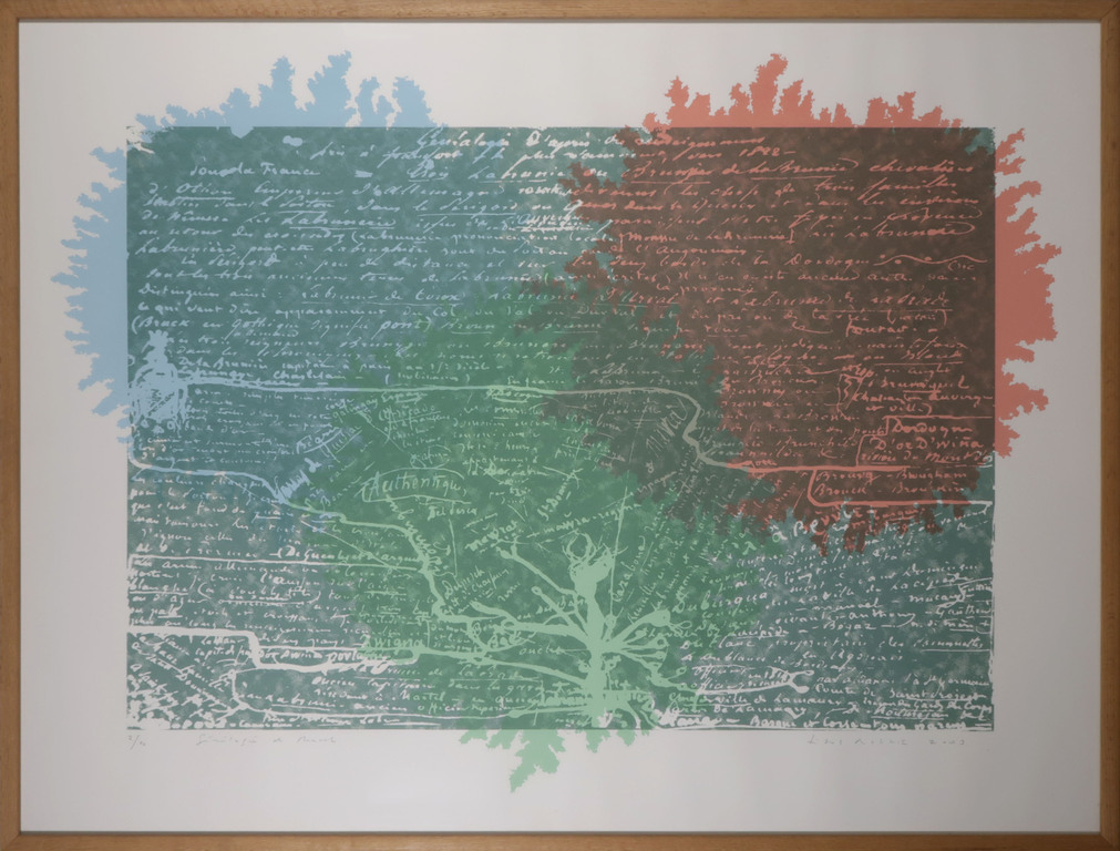 Titus Nolte: Zeefdruk, Genealogie de Nerval - Ingelijst (Zeer Groot) kopen? Bied vanaf 50!