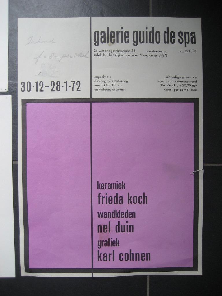 Karl Cohnen,linosnede's 3 stuks, kopen? Bied vanaf 1!