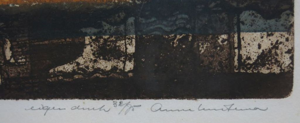 Anne Huitema: Ets, Zonder Titel -Ingelijst  kopen? Bied vanaf 40!