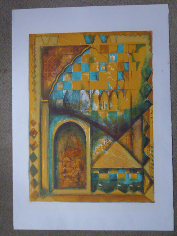 Marianne Aulman - kleurenlitho - King and Castle I verkocht voor € 35!
