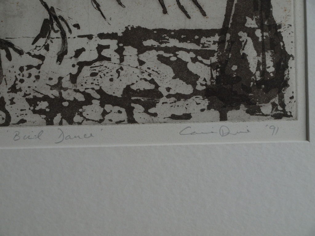 Onduidelijke signatuur : Ets – Bud Dance – ingelijst – oplage 25 ex. - 1991  kopen? Bied vanaf 1!
