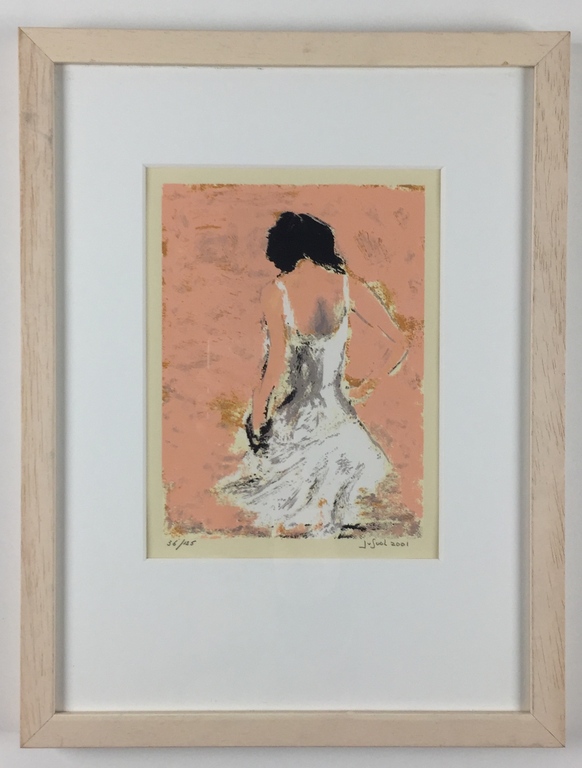 Jose van Gool, litho, 'Vrouw met witte jurk', 2001 kopen? Bied vanaf 59!