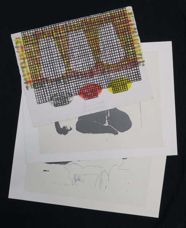 Lot van drie werken: Jo van Dreumel, twee keer litho/ Onbekend gesigneerd, Litho kopen? Bied vanaf 1!