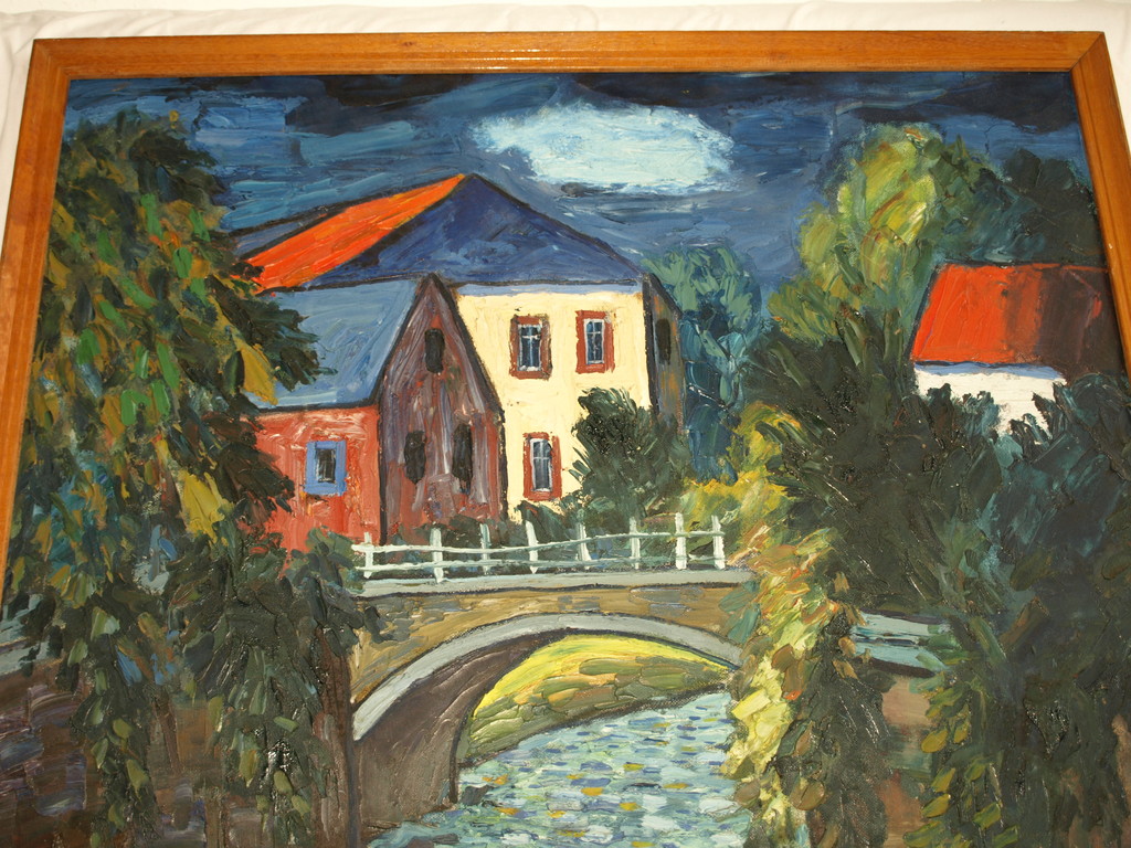 Frans Ploum : Olieverf op board – Valkenburg - Gesigneerd & ingelijst - ca 1970 kopen? Bied vanaf 1!