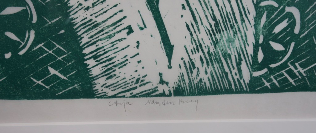 Arja van den Berg: Lino op Rijstpapier, Mariage en pays - Ingelijst kopen? Bied vanaf 35!