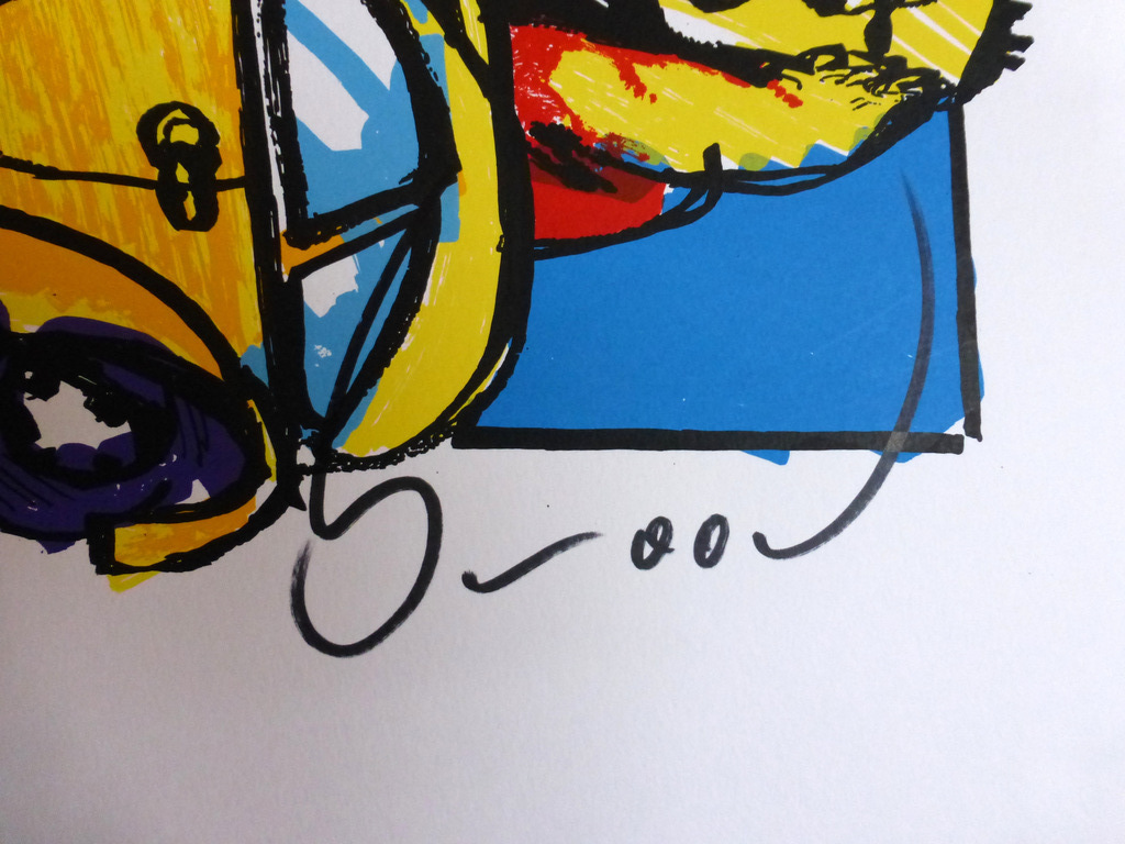 Herman Brood, grote, gelimiteerde en handgesigneerde zeefdruk VW Beetle kopen? Bied vanaf 179!