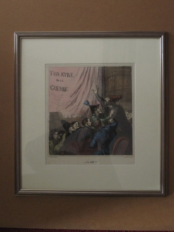 19e eeuw gesigneerde Lithografie "Theatre de la Guerre" Honoré Daumier 1808-1879 kopen? Bied vanaf 1!