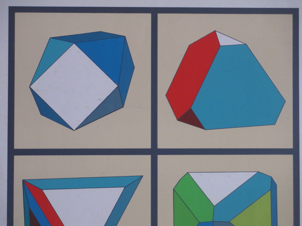Lucio del Pezzo, Geometrische vormen, Kleurenzeefdruk kopen? Bied vanaf 75!