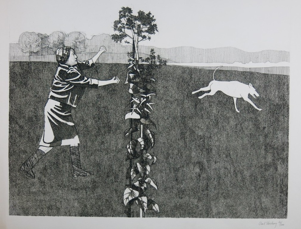 Aat Verhoog: Ets, Vrouw en hond kopen? Bied vanaf 40!