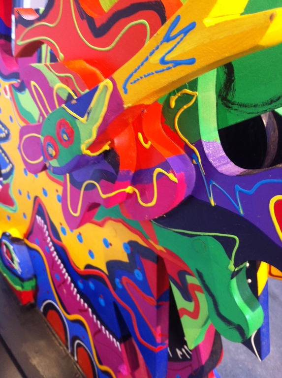 Gesigneerde handbeschilderde houten 3D sculptuur - unica kopen? Bied vanaf 1!