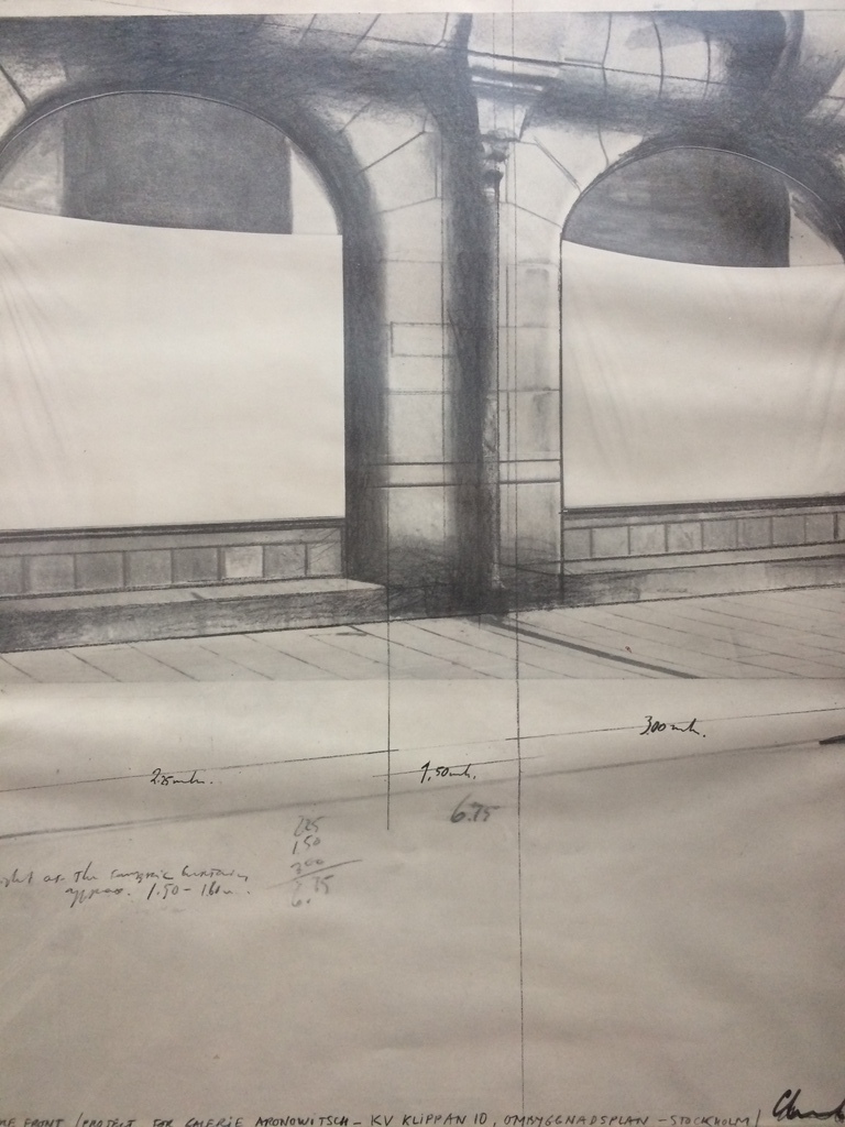 Christo,  'Store front/prospect for Galerie Aronowitsch -- Stockholm, '74  verkocht voor € 175!