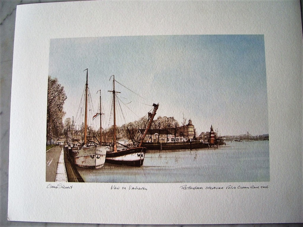Ciano Siewert - Kleurenlitho, Veerhaven Rotterdam verkocht voor € 75!