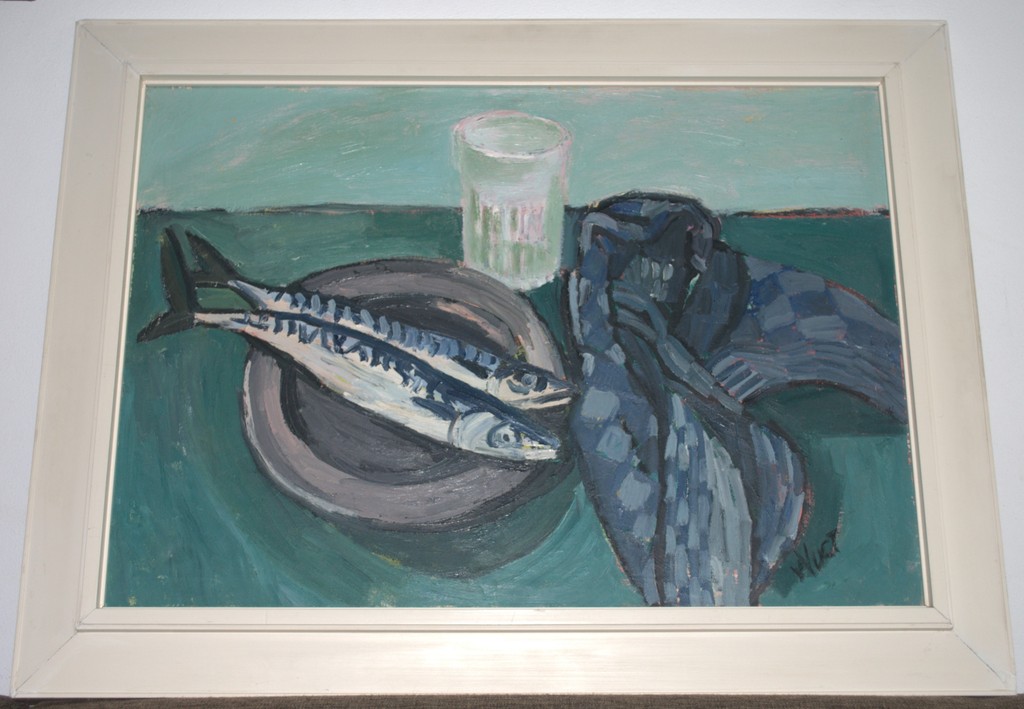 2x : olieverf in een Heijdenrijk lijst plus een grote aquarel Italië verkocht voor € 75!