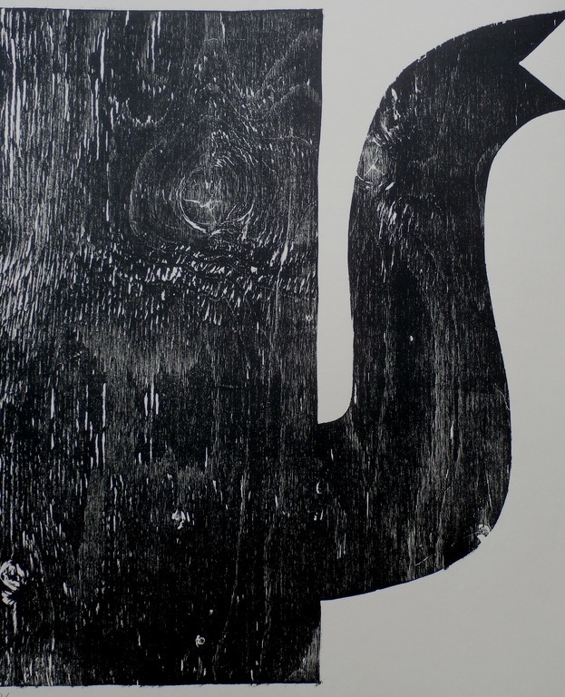 Klaas Gubbels - houtsnede - 1990 verkocht voor € 395!