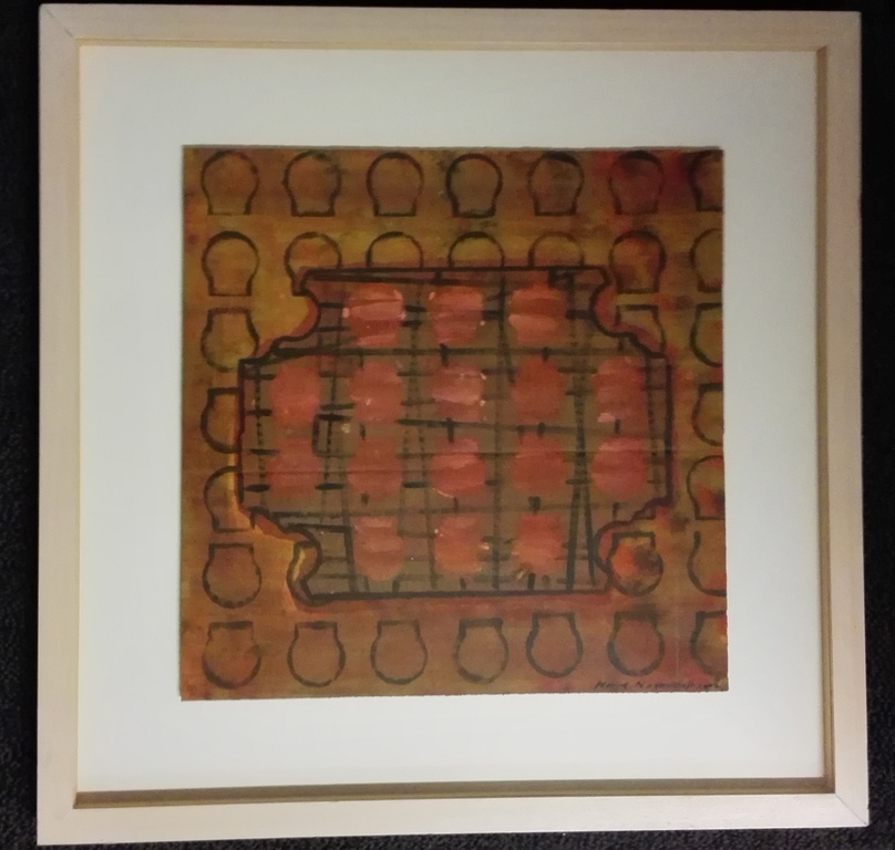Hans Noordhoff, Acryl op karton, Compostion abstrait IV verkocht voor € 45!