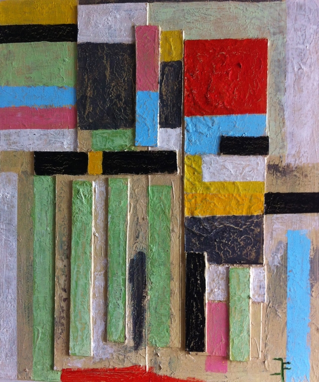 "Montage Sixties" John Foppen-Mix media + olieverf/3D canvas - Gesigneerd -Unica kopen? Bied vanaf 129!