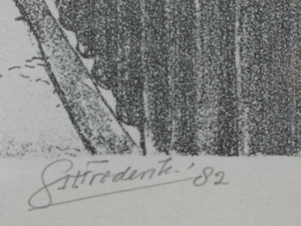 G.H. Frederiks - zicht op Dom Utrecht - . Nieuwstraat - GESIGNEERD kopen? Bied vanaf 40!