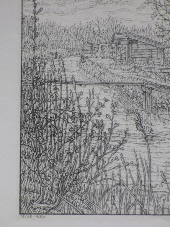 Rudolf Bremmer, Tuin met tuinder, Litho kopen? Bied vanaf 30!