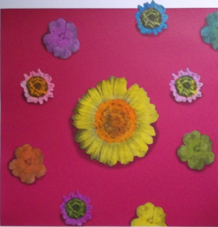 Arjan van Arendonk 'Floating flowers I' - gesigneerde zeefdruk , oplage 60 ex.,  kopen? Bied vanaf 95!