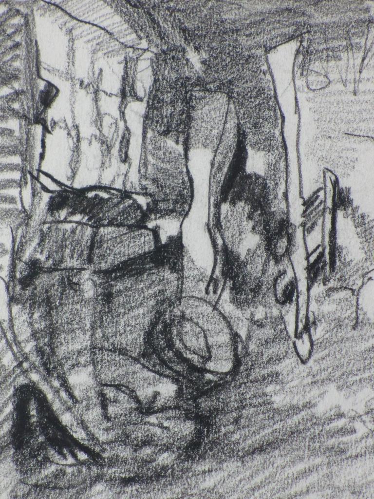 Willem van der Nat, Tekening, Stalinterieur met geiten kopen? Bied vanaf 70!
