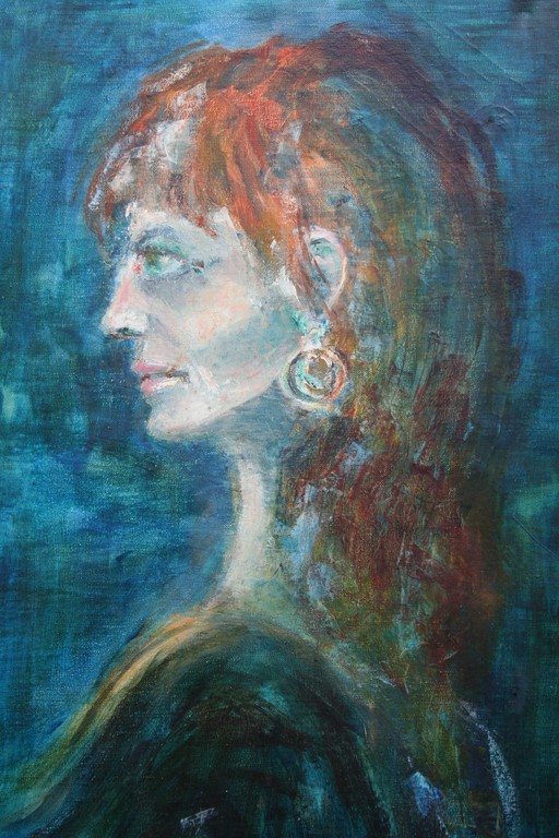 Onbekende kunstenaar - olieverf op doek - portret - gesigneerd met monogram kopen? Bied vanaf 1!