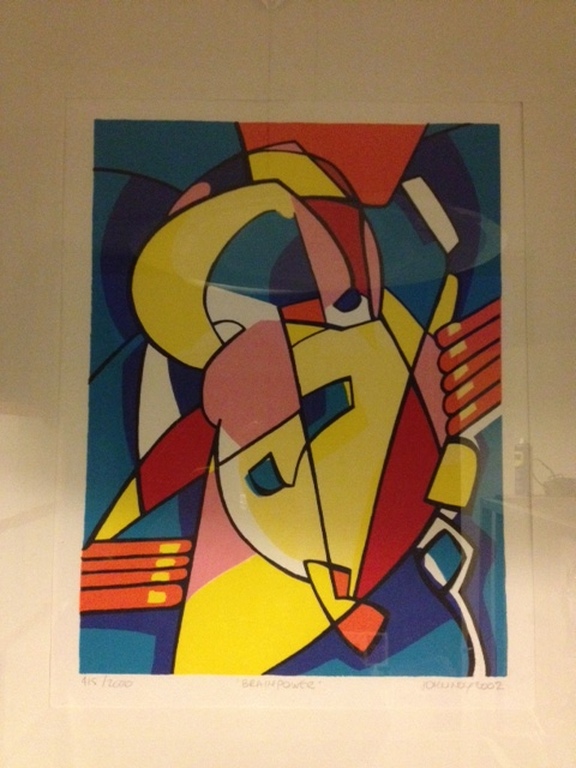 John Noy, Zeefdruk (serigrafie) Brainpower 2002 415/2000 verkocht voor € 75!