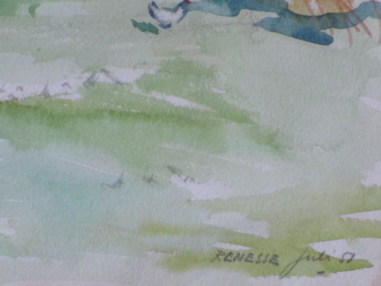 Han Krug, Kamperen in Renesse, Aquarel 1951 kopen? Bied vanaf 1!