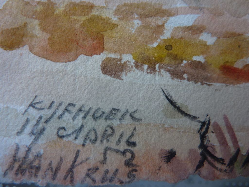 HAN KRUG aquarel "Kijfhoek" (Den Haag) 1952 kopen? Bied vanaf 35!