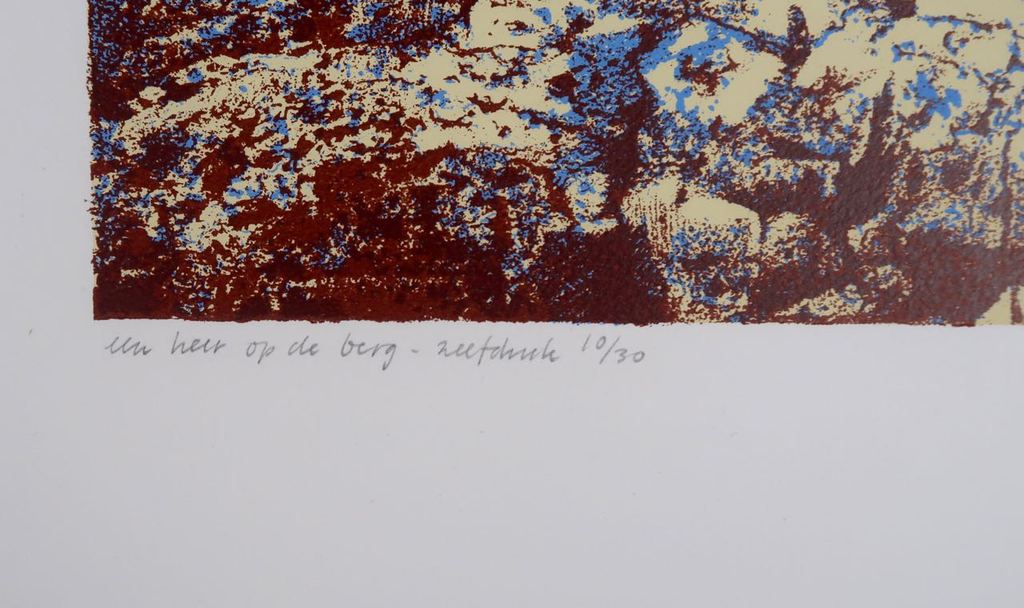 Theo Tomassen: Zeefdruk, Een heer op de berg kopen? Bied vanaf 1!