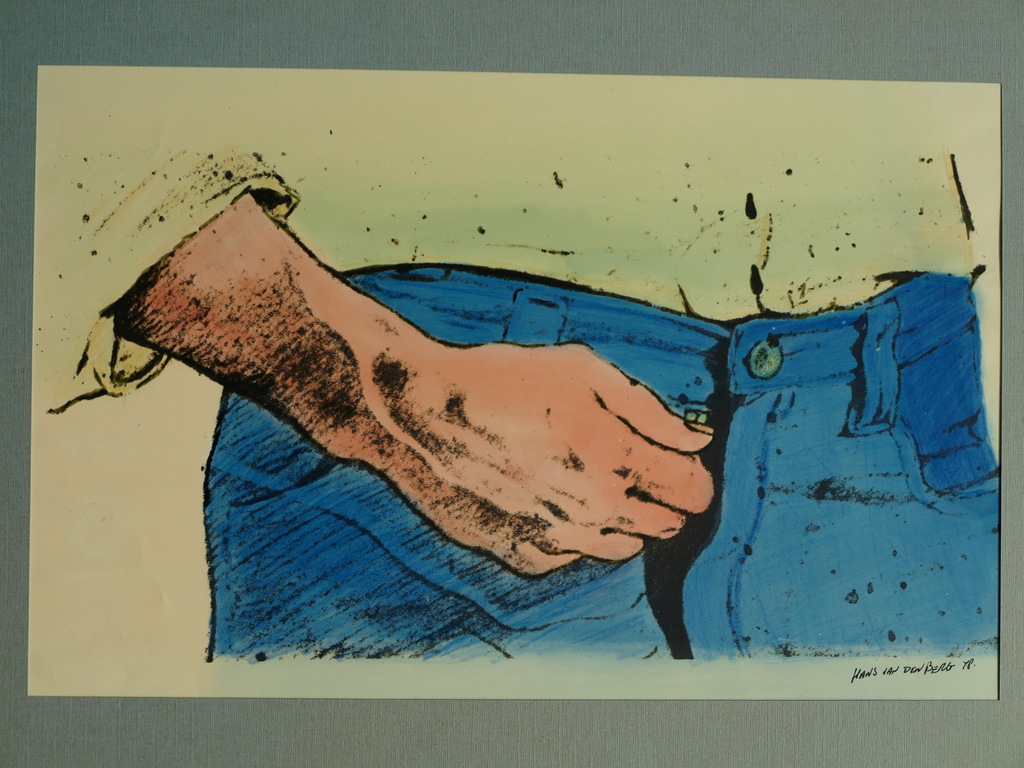 HANS VAN DEN BERG - Zeefdruk – Spijkerbroekrits – Gesigneerd - 1978 kopen? Bied vanaf 1!
