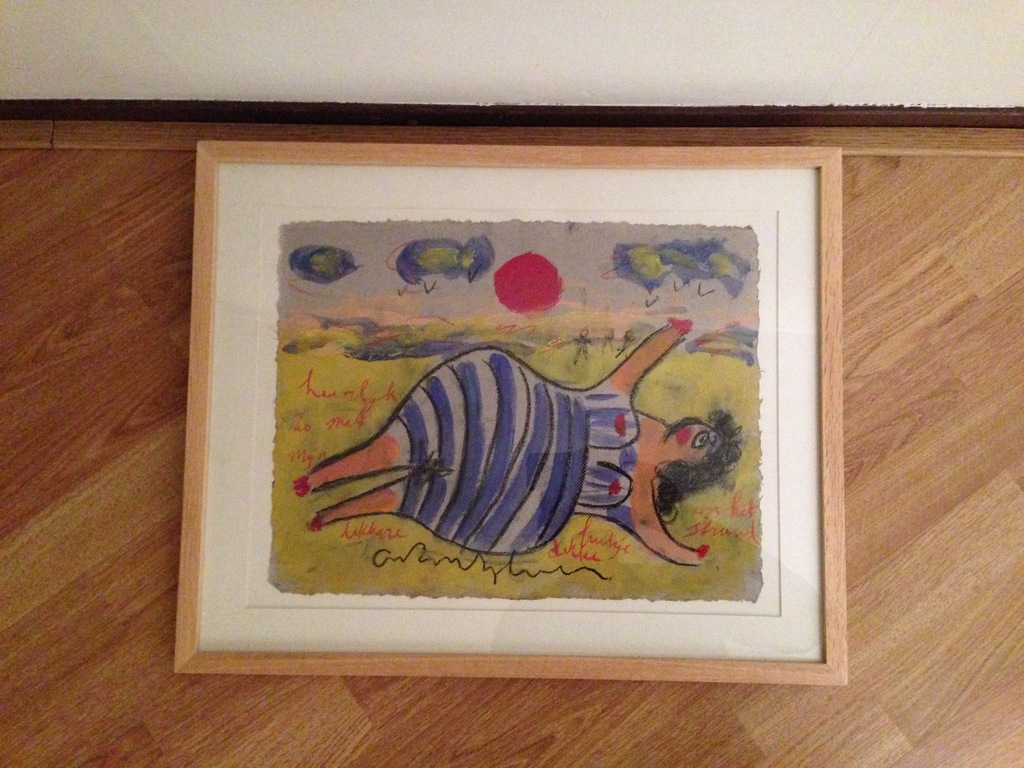 Origineel kleurrijk werk van Anton Heyboer, ingelijst  kopen? Bied vanaf 300!