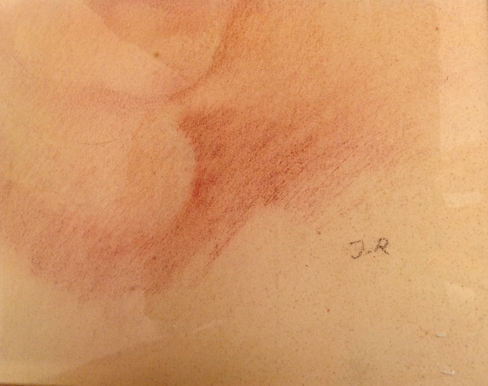 John Raedecker, rood potlood op papier, portret kopen? Bied vanaf 125!