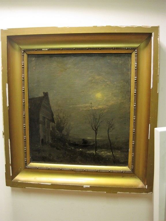 Zeer zeldzaam olievrf "Stroper bij nacht" van Barend "Tuschinski" Jordens  kopen? Bied vanaf 1!