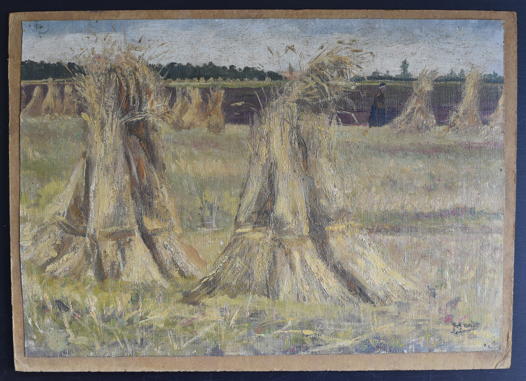 Johannes Abraham Mondt - Johannes Abraham Mondt # KORENSCHOVEN # , olieverf op doek, ca. 1910, gesigneerd kopen? Bied vanaf 225!