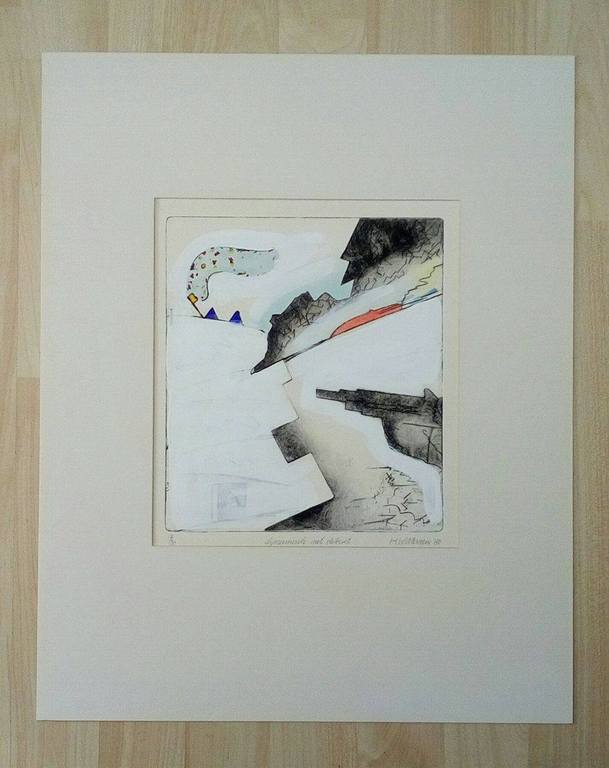 Holly Witteveen: ingekleurde ets - Dynamisch met dekwit kopen? Bied vanaf 1!