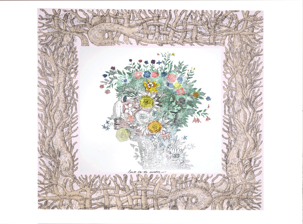 Kees Franse: Litho op papier, Lente in de winter kopen? Bied vanaf 20!